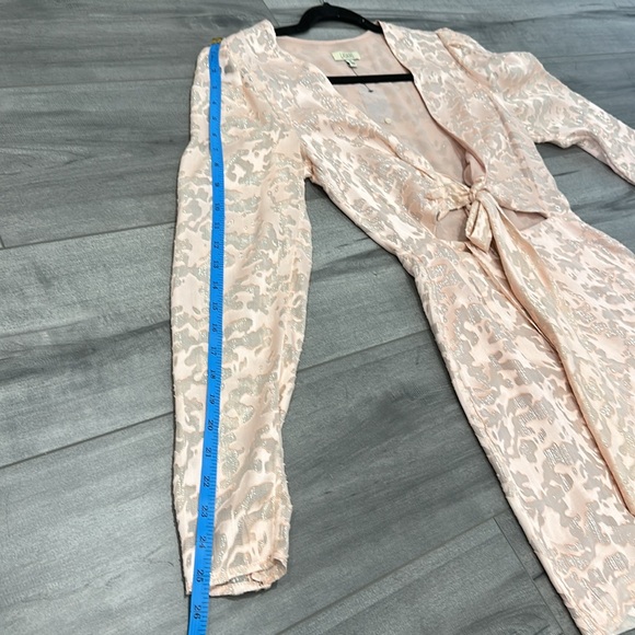 LADAIRE Cecile Tie Front Mini Dress in Cloud Pink - Picture 6 of 8